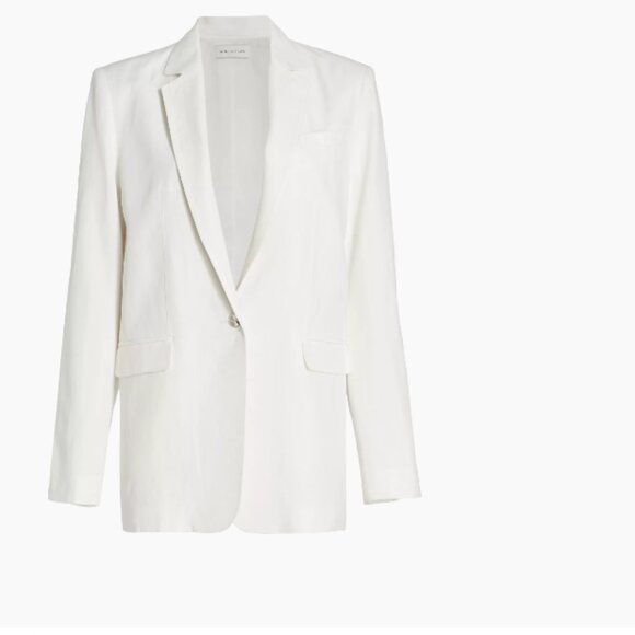 NEVER WORN! Halston Jamie Single-Breasted Blazer, White, size 6 - Picture 2 of 14